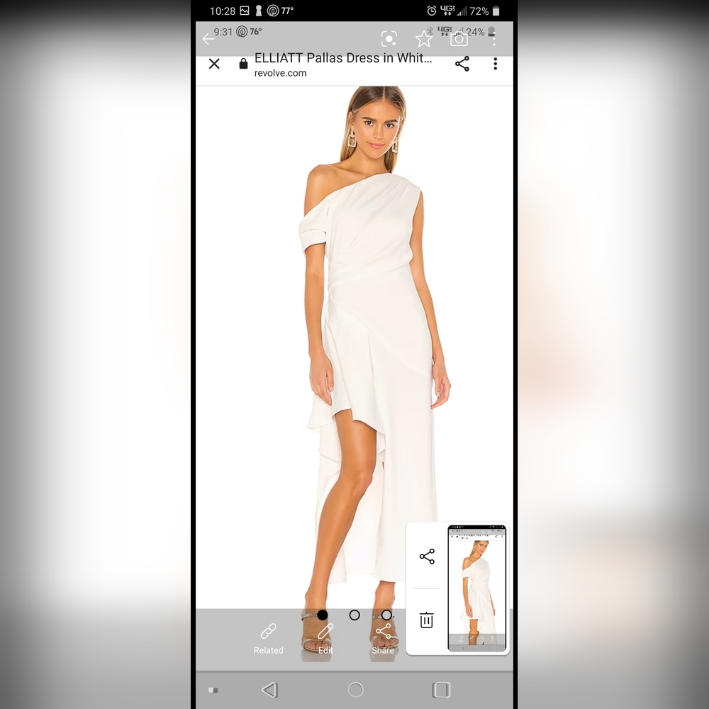 Elliatt White One-Shoulder Wedding Dress